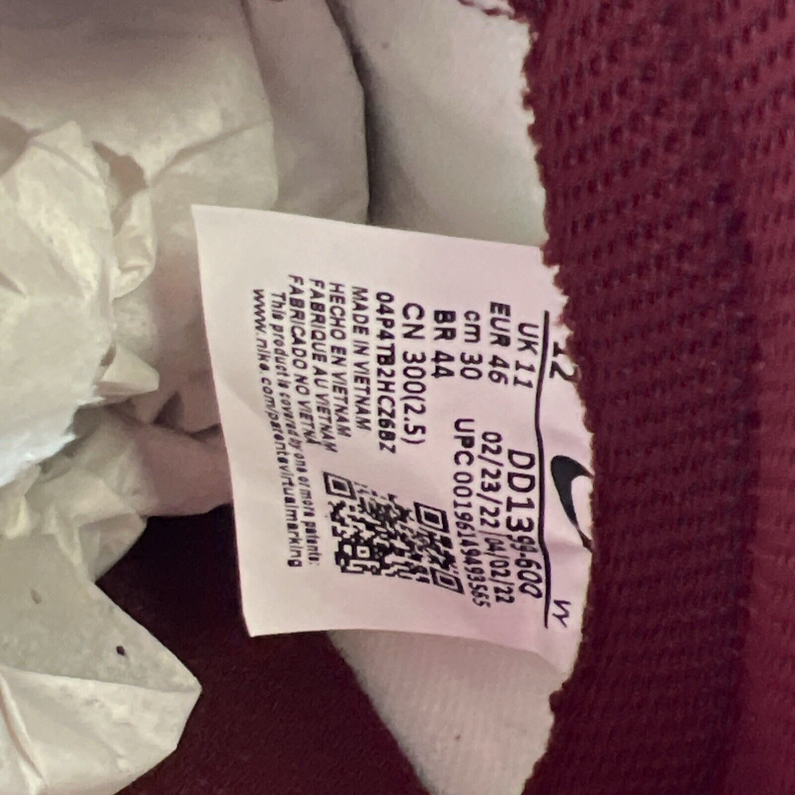 Size 12 - Nike Dunk High Dark Beetroot (DD1399-600)