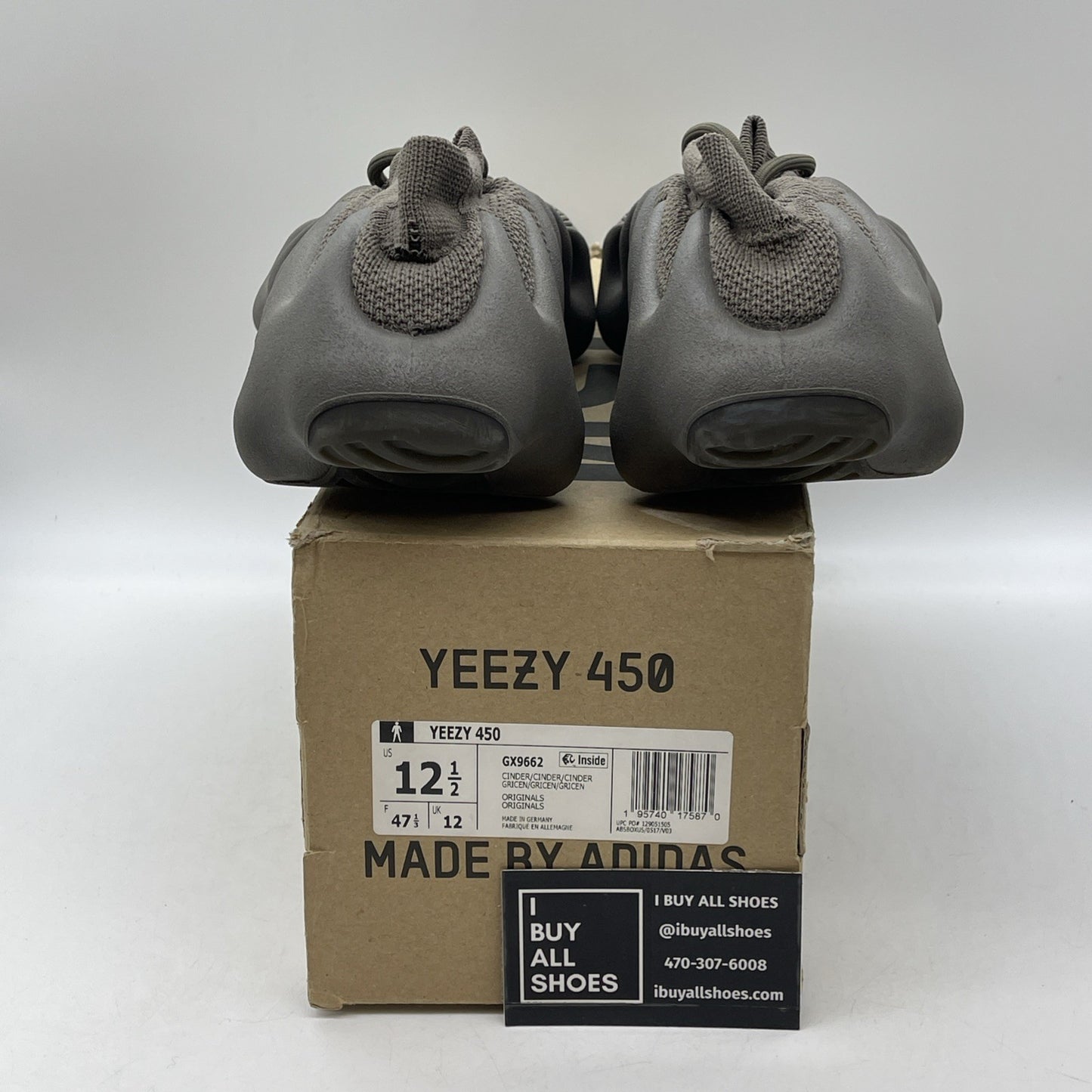 Size 12.5 - adidas Yeezy 450 Cinder Brown Suede (GX9662)