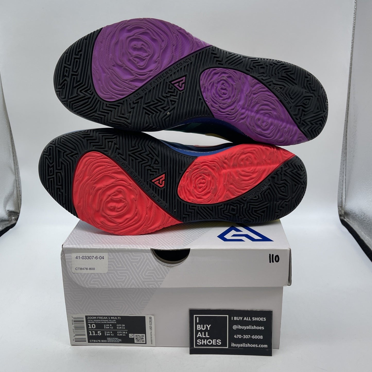 Size 10 - Nike Zoom Freak 1 Roots Multi Color Leather (CT8476-800)