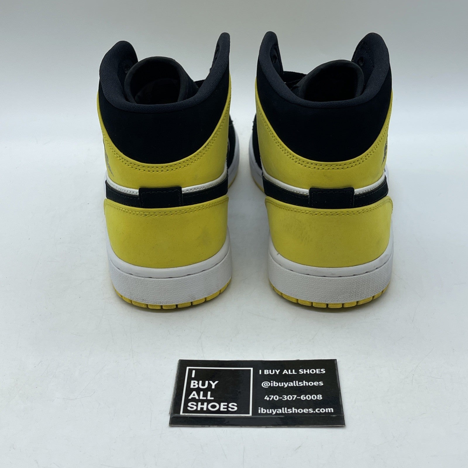 Size 9 - Air Jordan 1 SE Mid Yellow Toe Black Suede (852542-071)