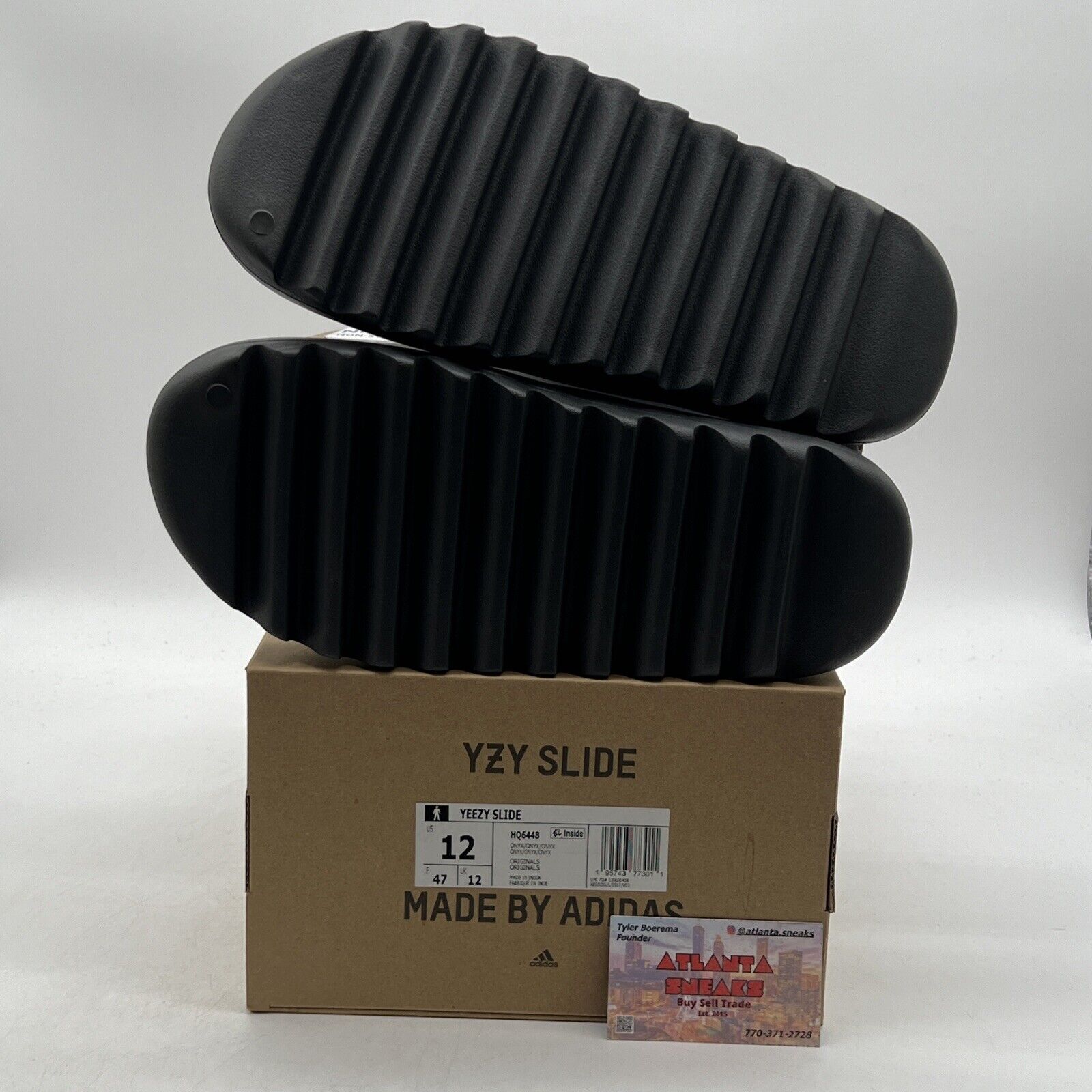 Size 12 - Adidas Yeezy Slide Onyx (HQ6448) Used Slide Unisex