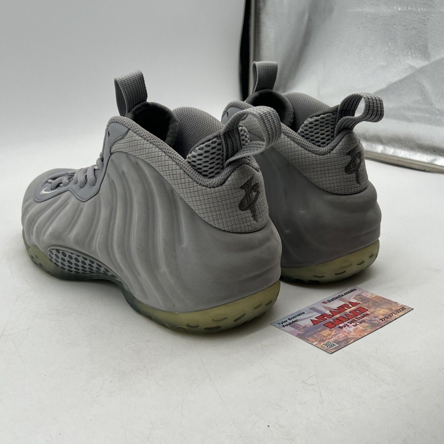 Size 9.5 - Nike Air Foamposite One PRM Wolf Grey Suede (575420-007)