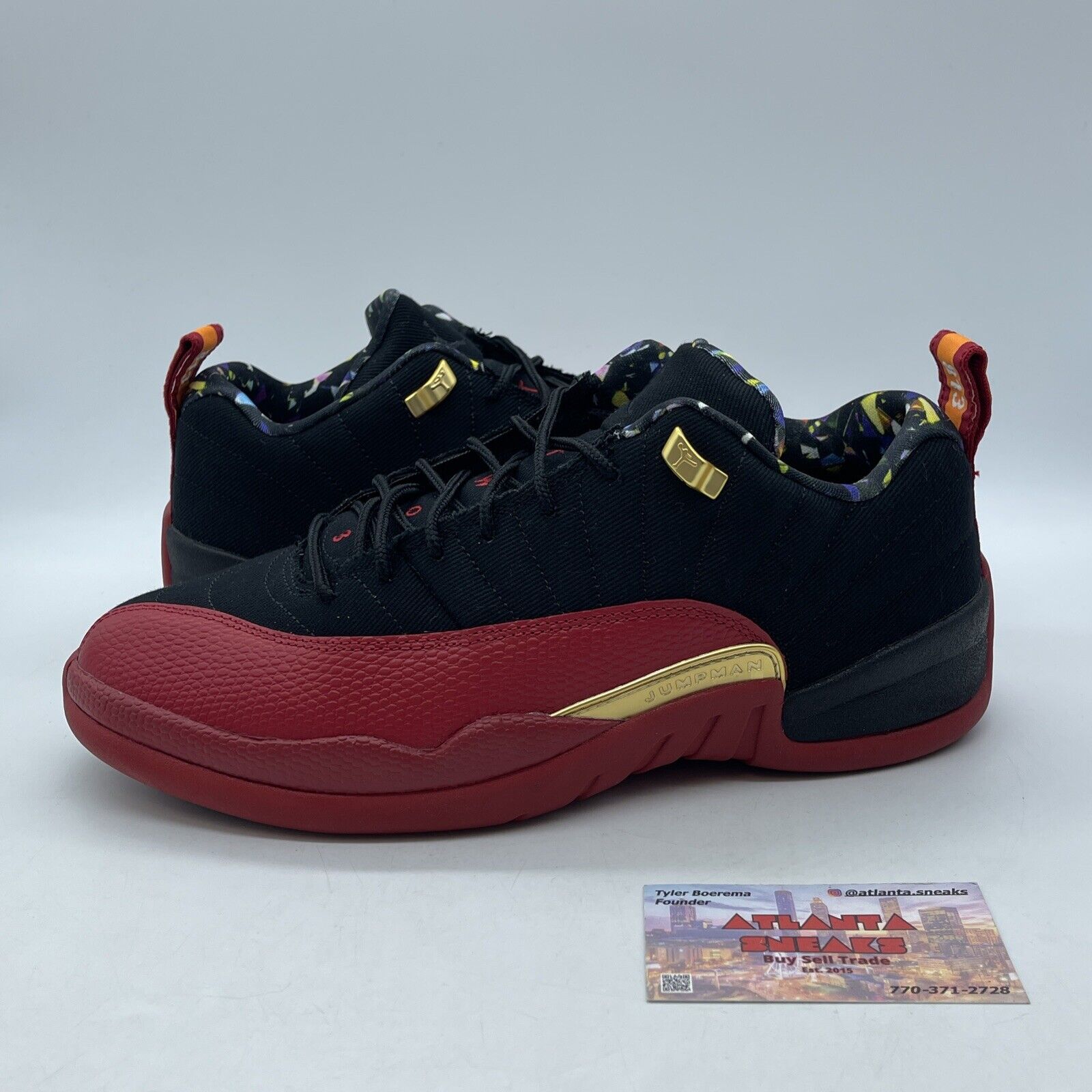 Size 9.5 - Jordan 12 Low SE 'Super Bowl' Gold Black Red (DC1059-001)