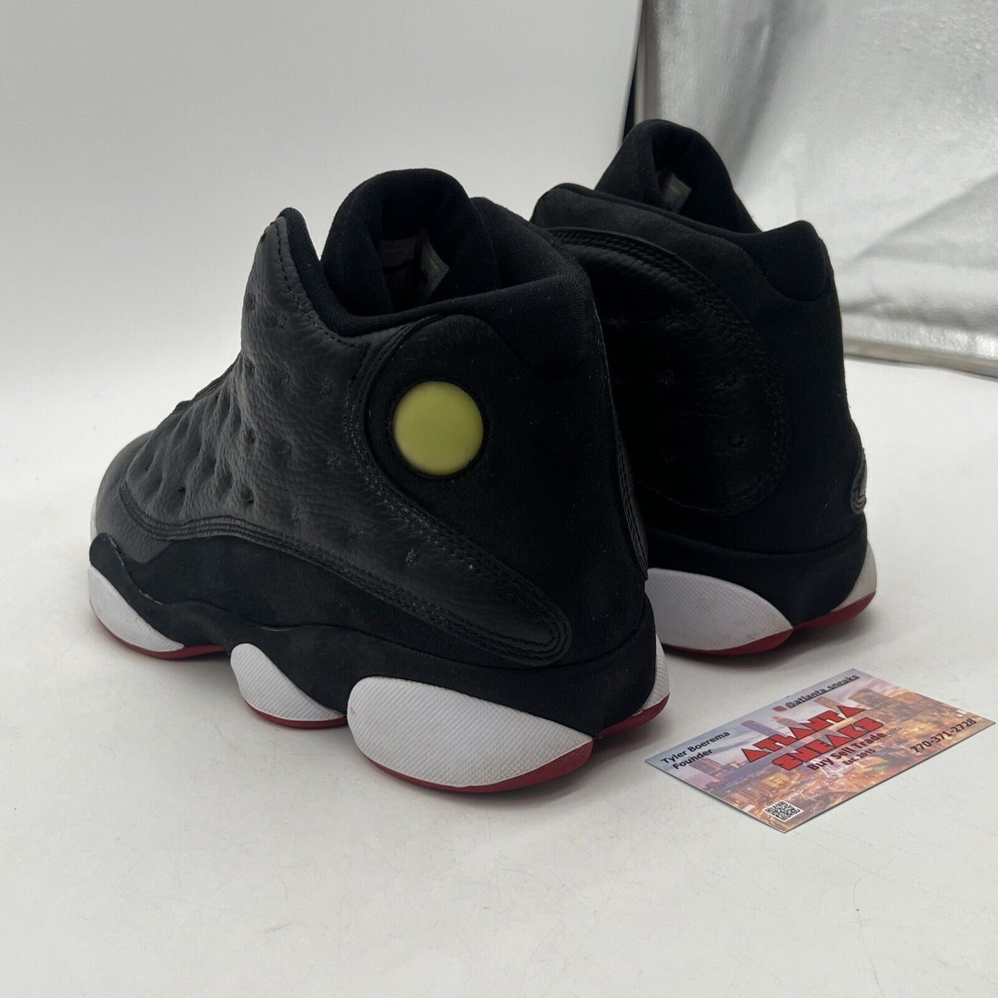 Size 9 - Air Jordan 13 Retro 2011 Playoff Black White Red Yellow (414571-001)