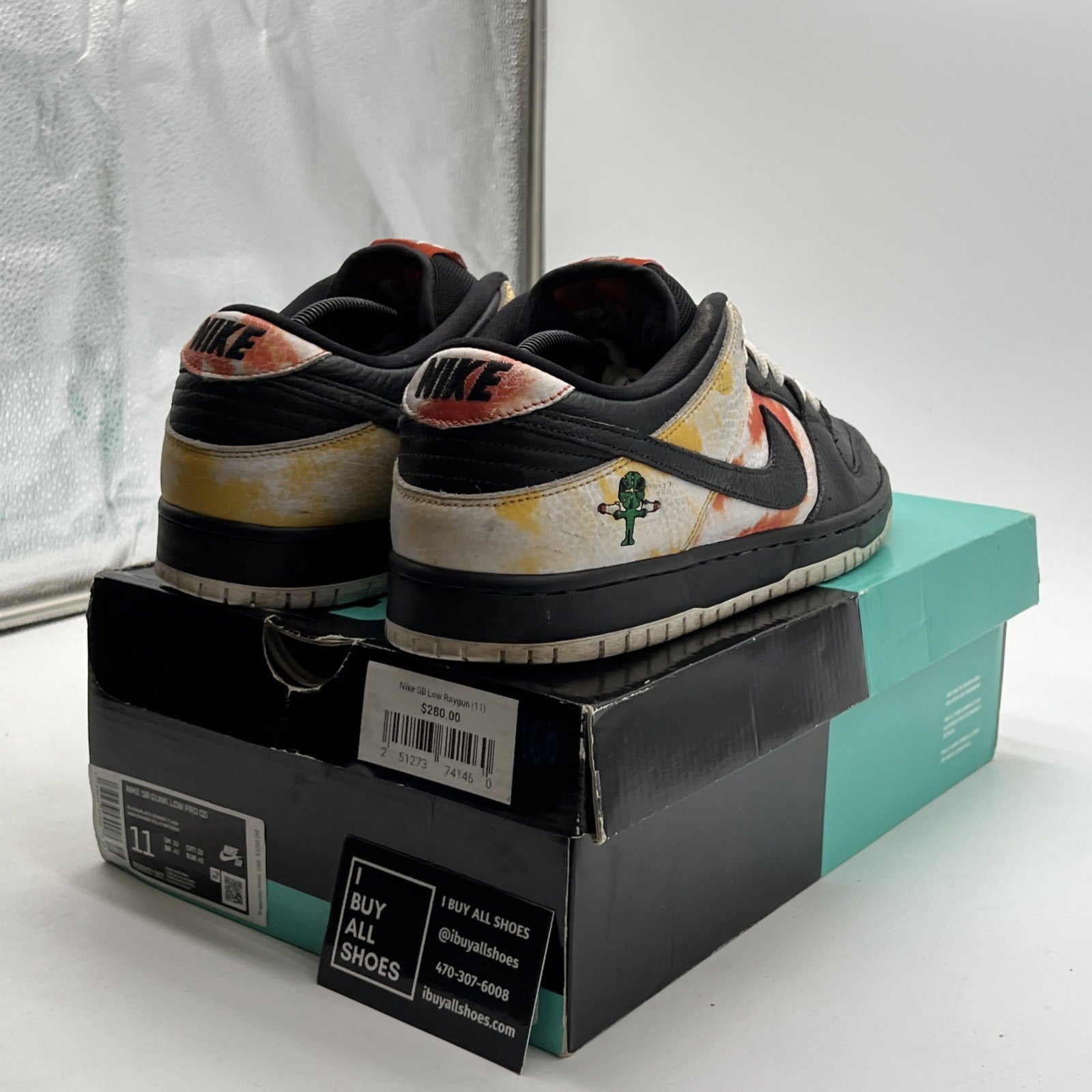Size 11 - Nike Dunk SB Low Tie-Dye Raygun - Black (BQ6832-001)