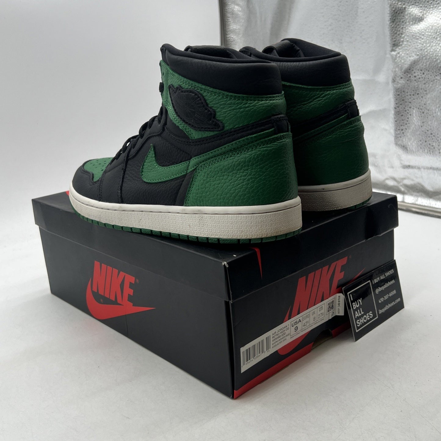 Size 9 - Air Jordan 1 Retro OG High Pine Green 2.0 (555088-030)