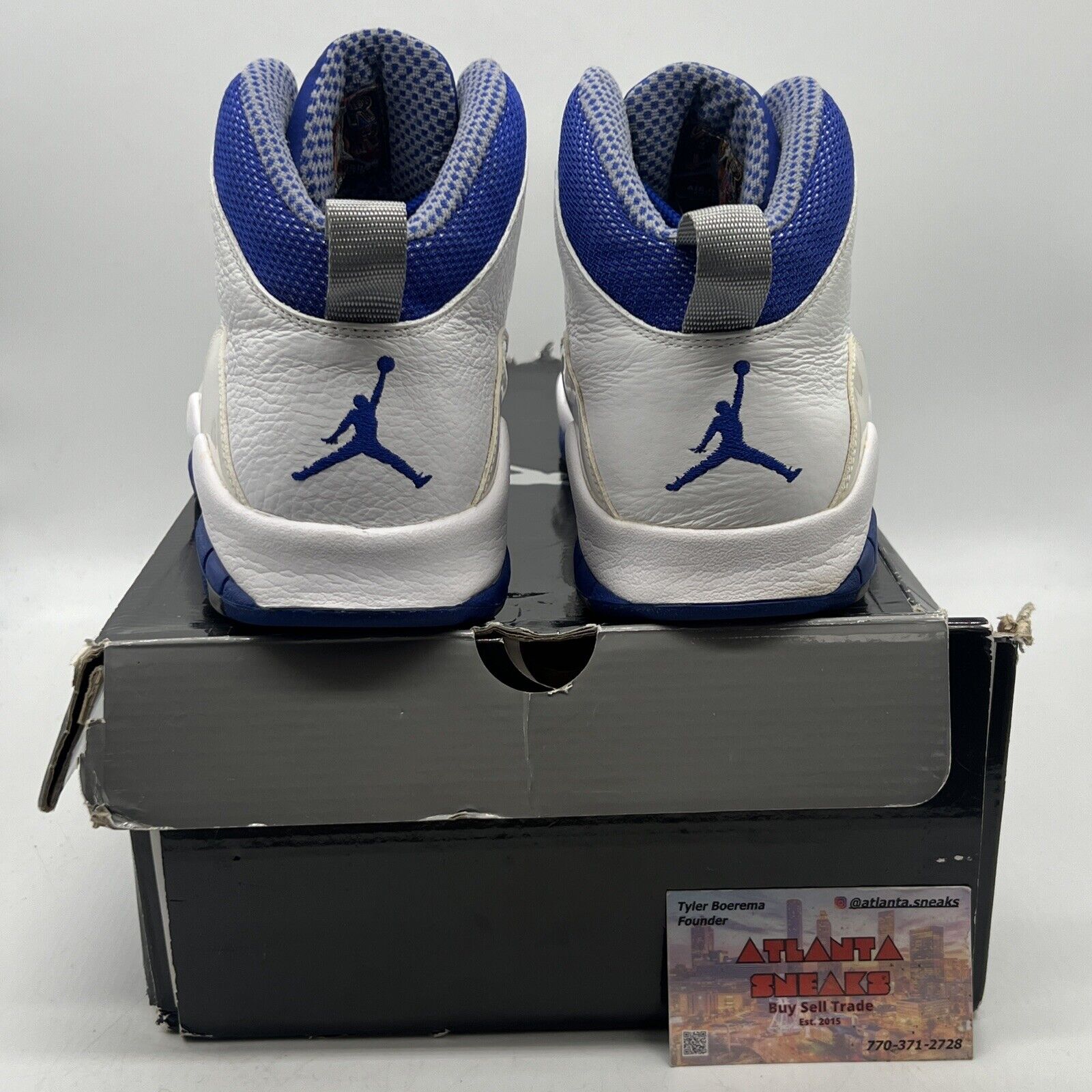 Size 11.5 - Air Jordan 10 Retro TXT Old Royal White Blue Grey Leather 487214 107