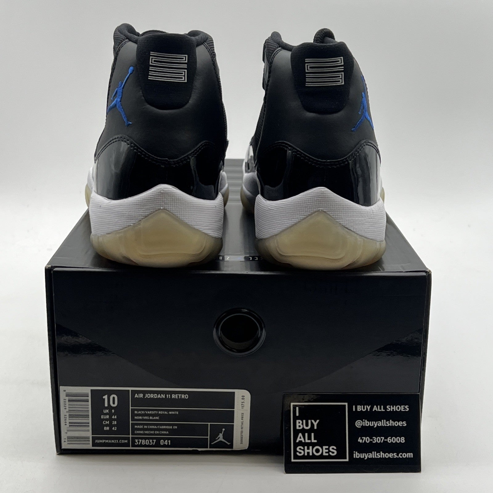 Size 10 - Air Jordan 11 Retro 2009 Space Jam (378037-041)