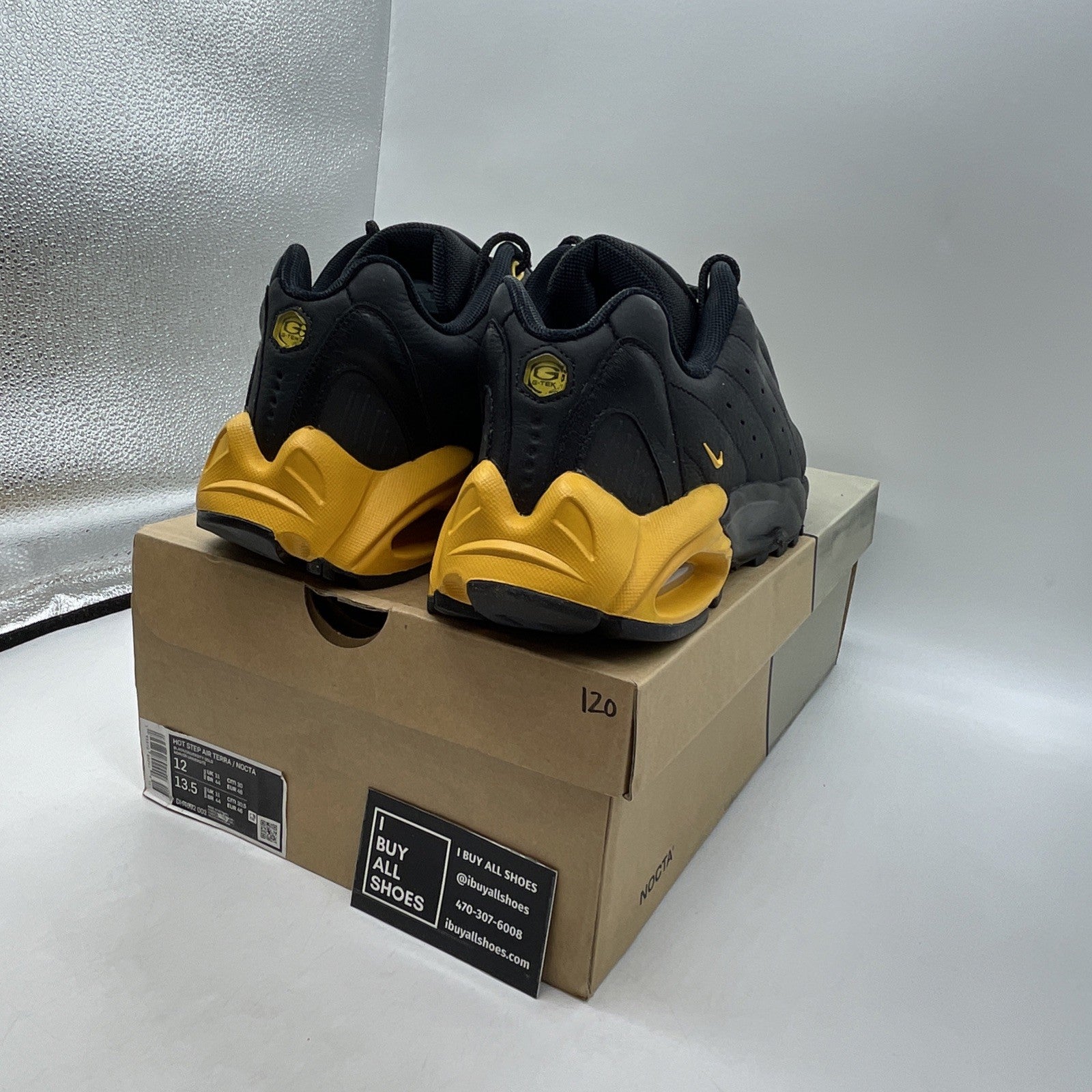 Size 12 - NOCTA x Nike Hot Step Air Terra Black University Gold (DH4692-002)