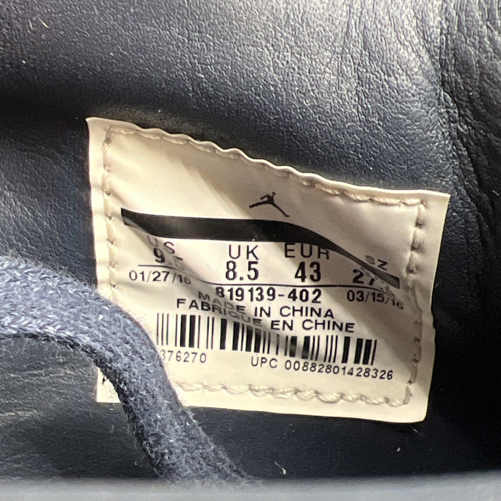 Size 9.5 - Air Jordan 4 Retro Premium Obsidian (819139-402)