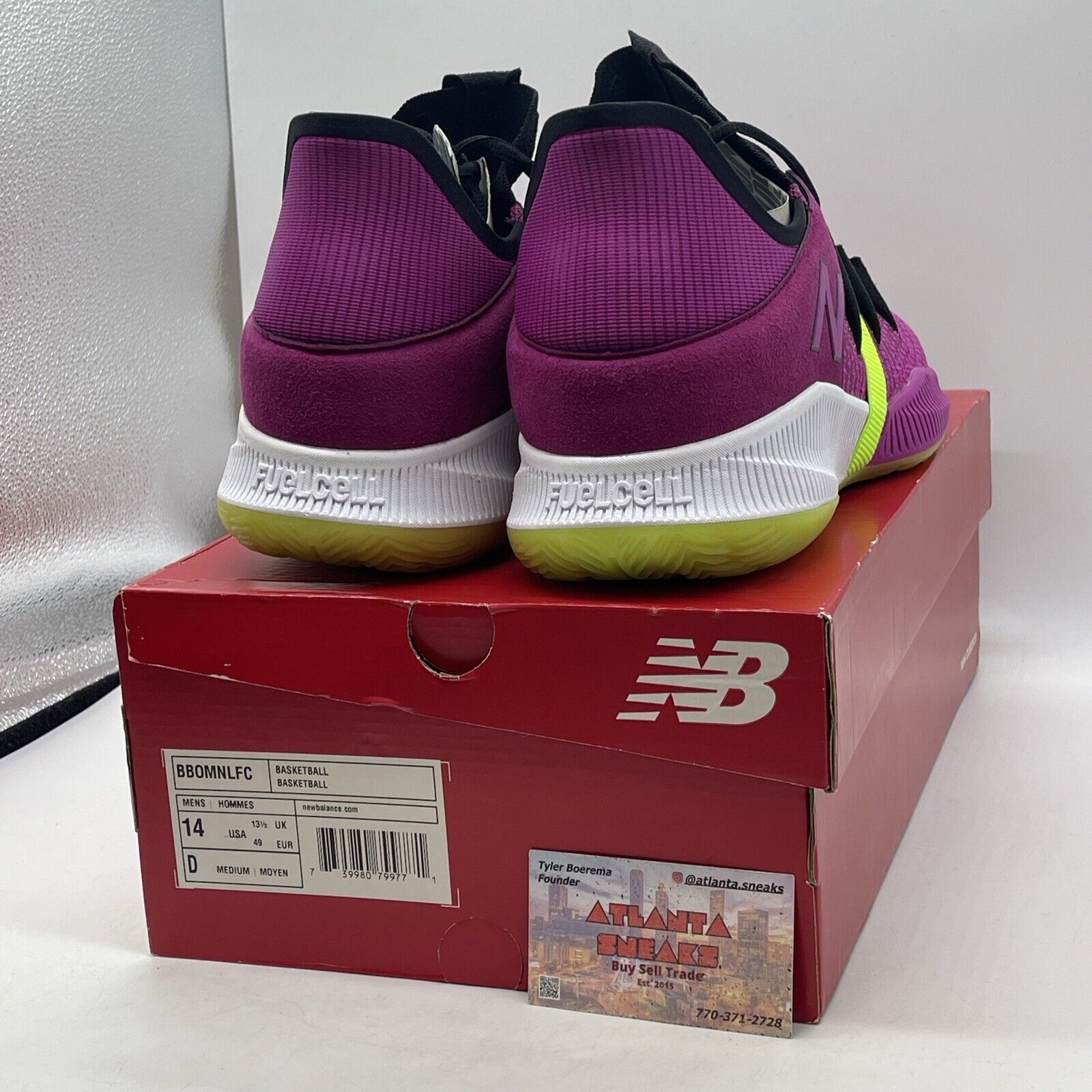 Size 14 - New Balance OMN1S Low Berry Lime Purple White Suede Leather (BBOMNLFC)