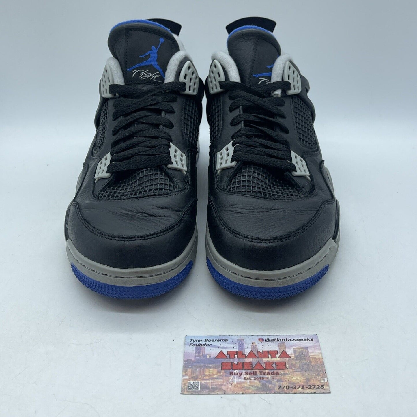 Size 11.5 - Jordan 4 Retro Motorsports Alternate 2017 Black Blue (308497-006)