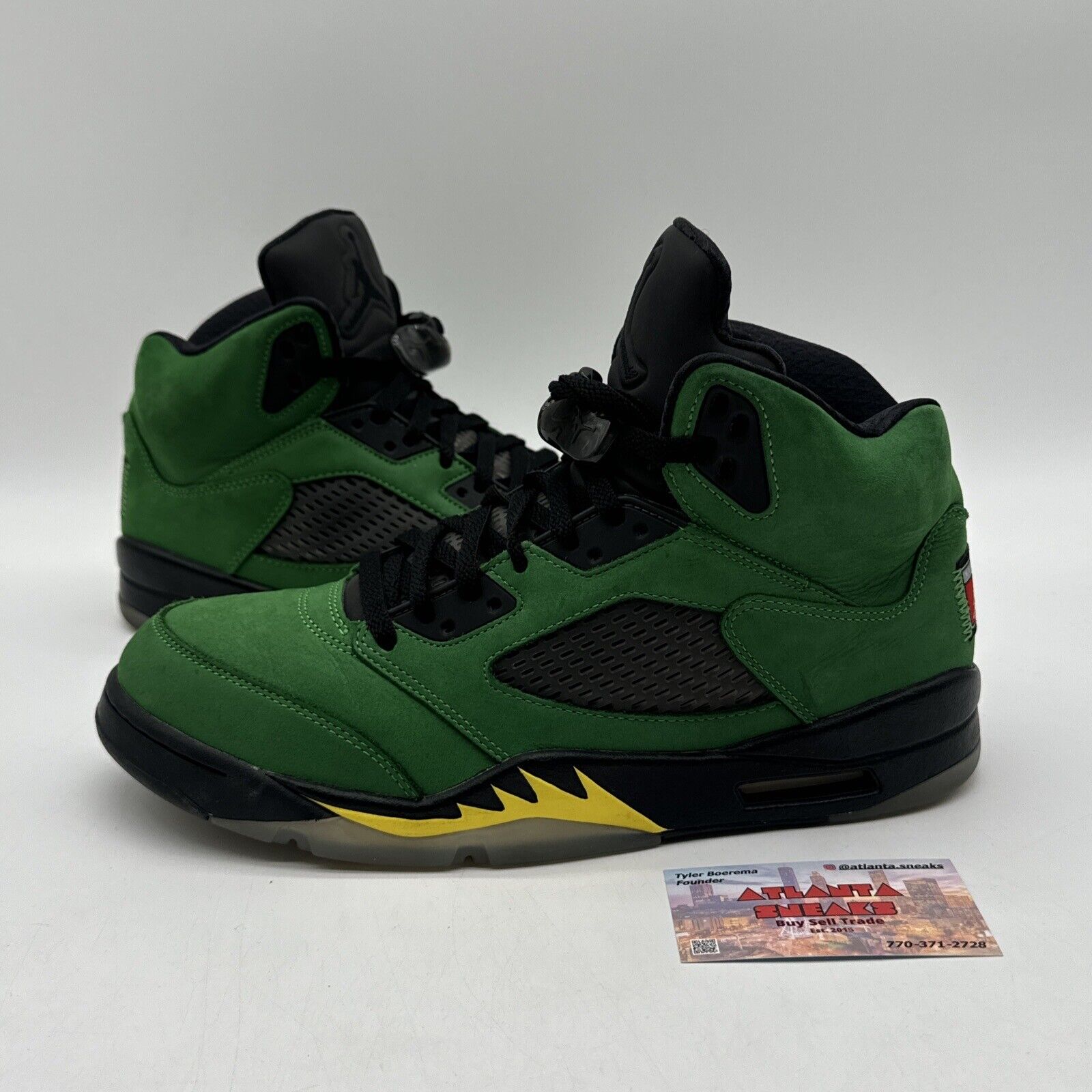 Size 11 - Jordan 5 Retro SE Oregon 2020 Green Yellow Icy Some Suede Quilted