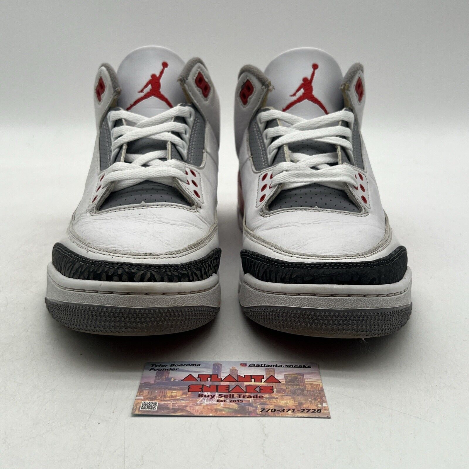 Size 9.5 - Jordan 3 Retro Mid Fire Red White Black Leather (DN3707-160)