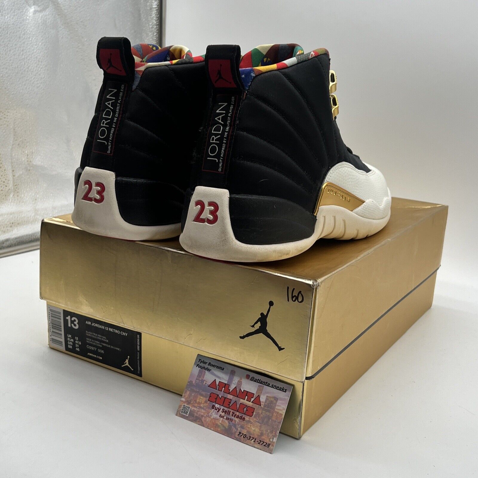 Size 13 - Air Jordan 12 Retro 2019 Chinese New Year Black White (CI2977-006)