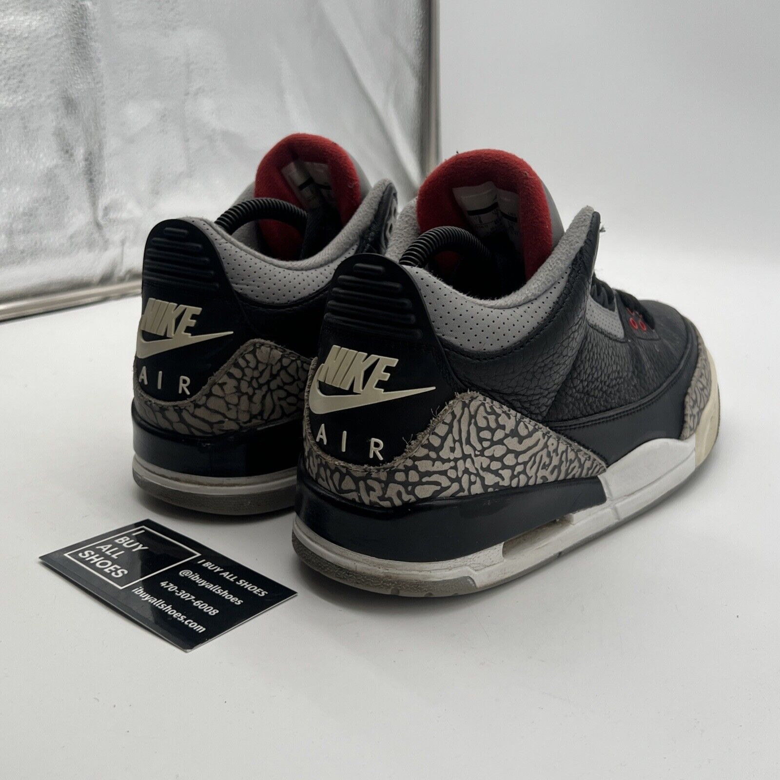 Size 8 - Air Jordan 3 Retro OG Mid Black Cement (854262-001)
