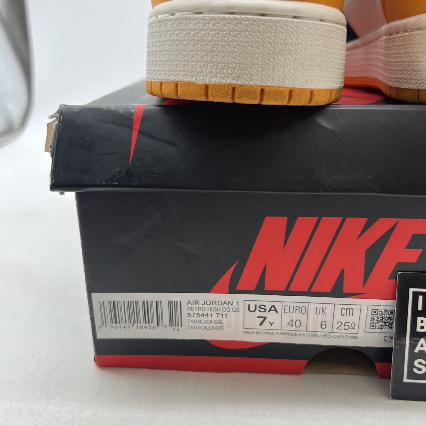 Size 7 - Air Jordan 1 Retro OG High Yellow Toe (575441-711)