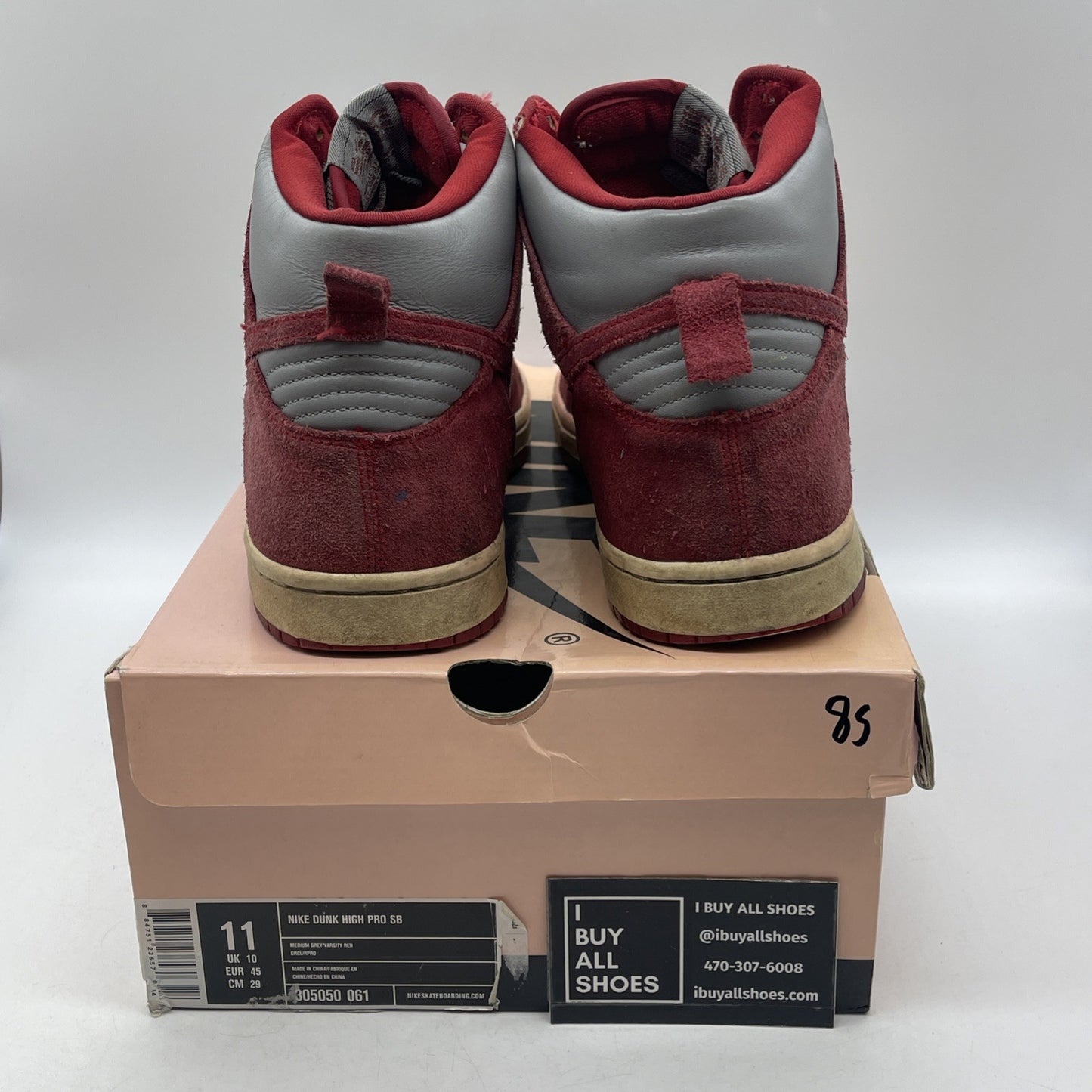 Size 11 - Nike Dunk Pro SB High UNLV (305050-061)