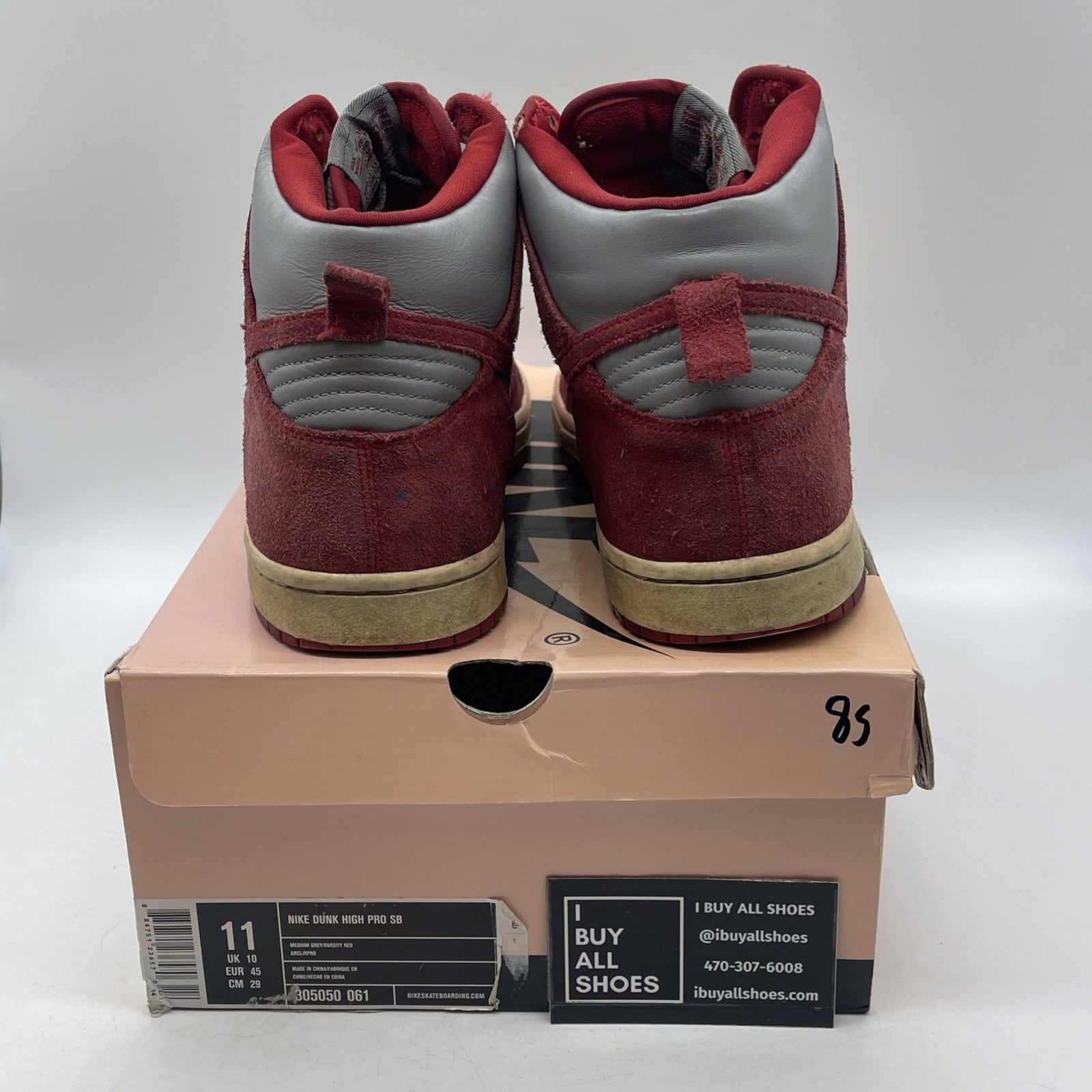 Size 11 - Nike Dunk Pro SB High UNLV (305050-061)