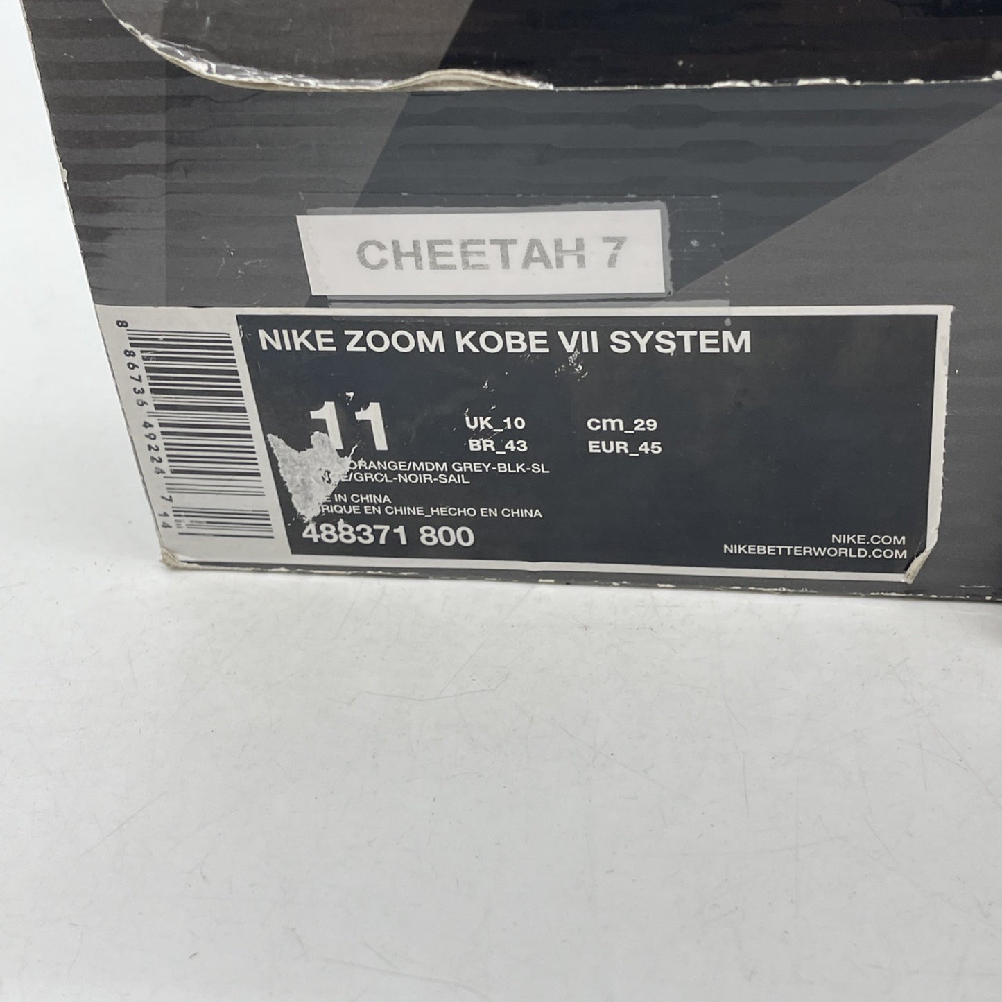 Size 11 - Nike Zoom Kobe 7 System Cheetah (488371-800)