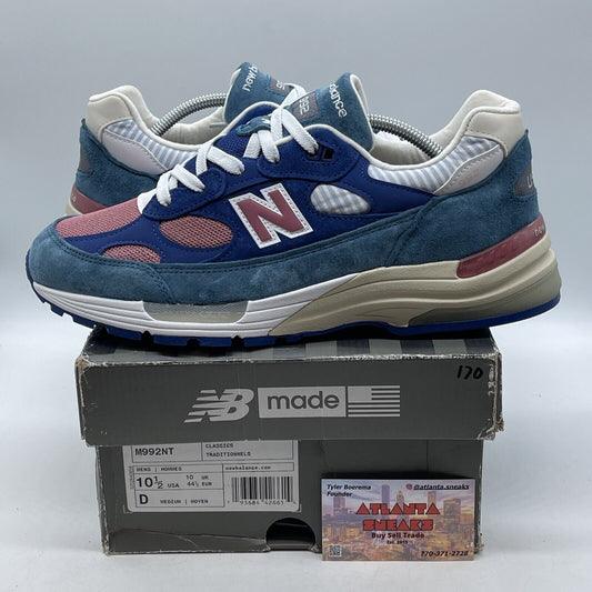 Size 10.5 - New Balance 992 Made in USA Tropical Blue Suede Leather (M992NT)