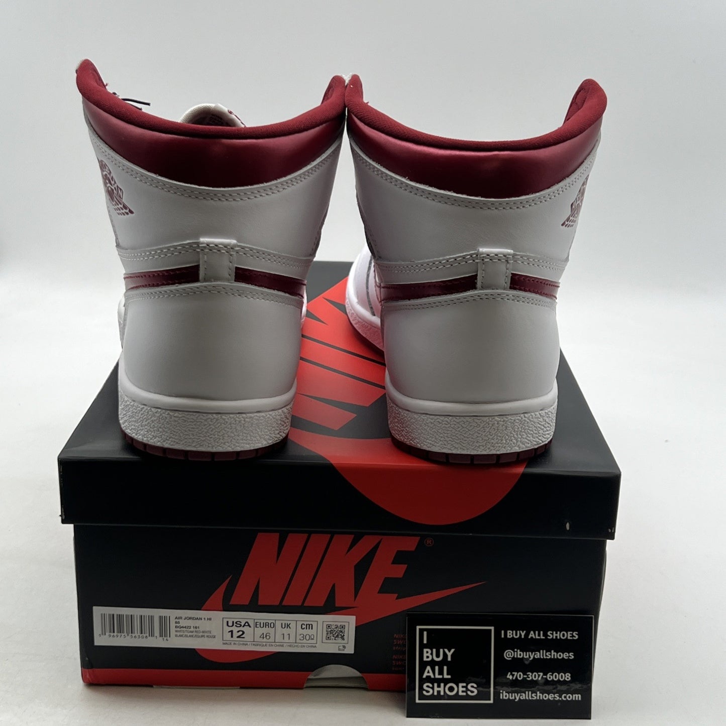 Size 12 - Air Jordan 1 Retro '85 OG High Metallic Burgundy (BQ4422-161)