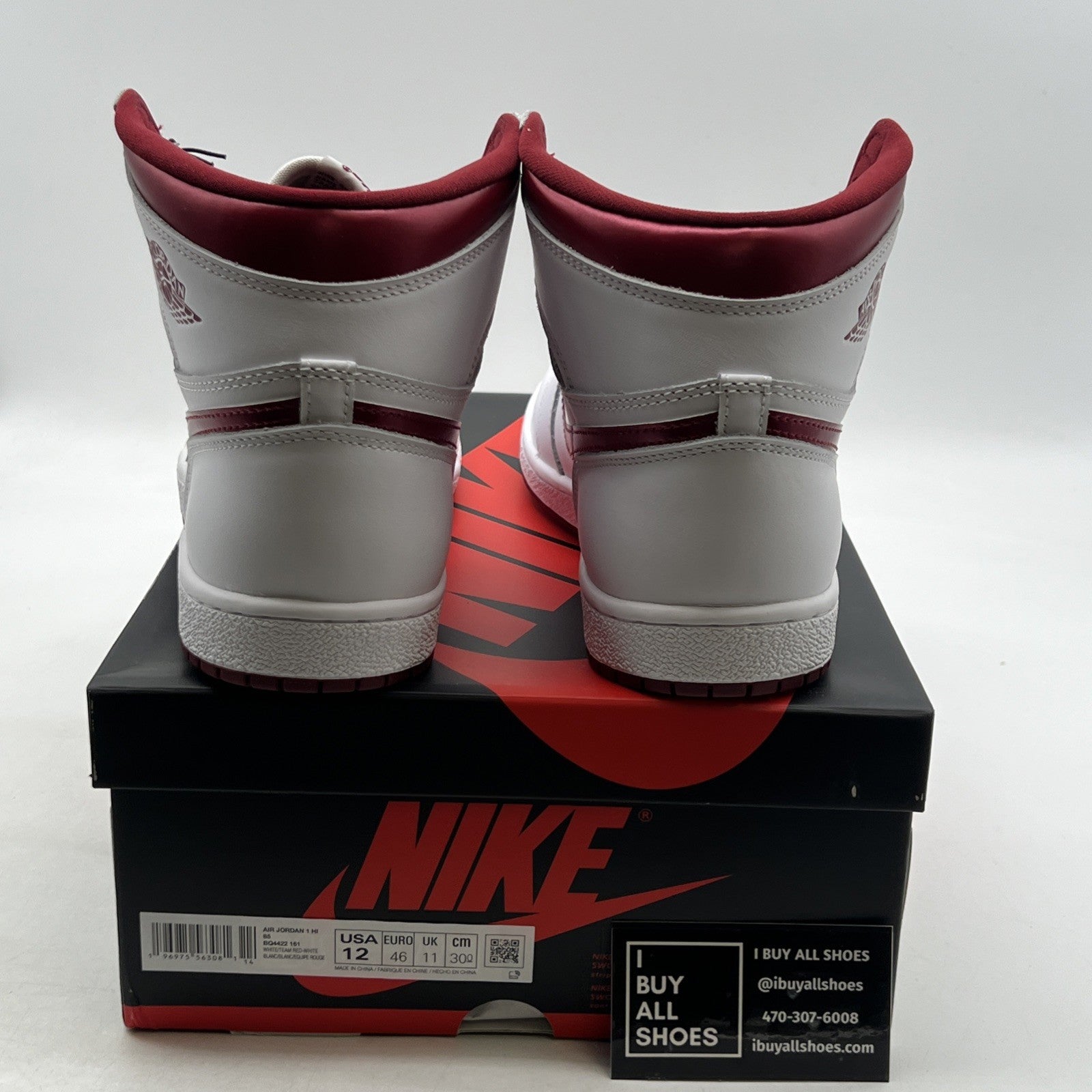 Size 12 - Air Jordan 1 Retro '85 OG High Metallic Burgundy (BQ4422-161)