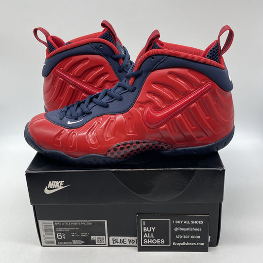 Size 6.5Y - Nike Air Foamposite Pro USA Red Blue White Leather (CZ2520-600)