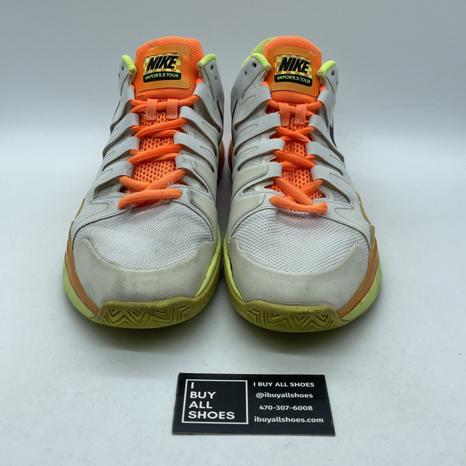 Size 12 - NIKE Federer Zoom Vapor Tour White Black Suede (631458-107)