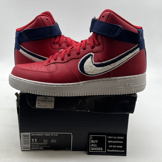 Size 11 - Nike Air Force 1 '07 LV8 High Red (806403-603)