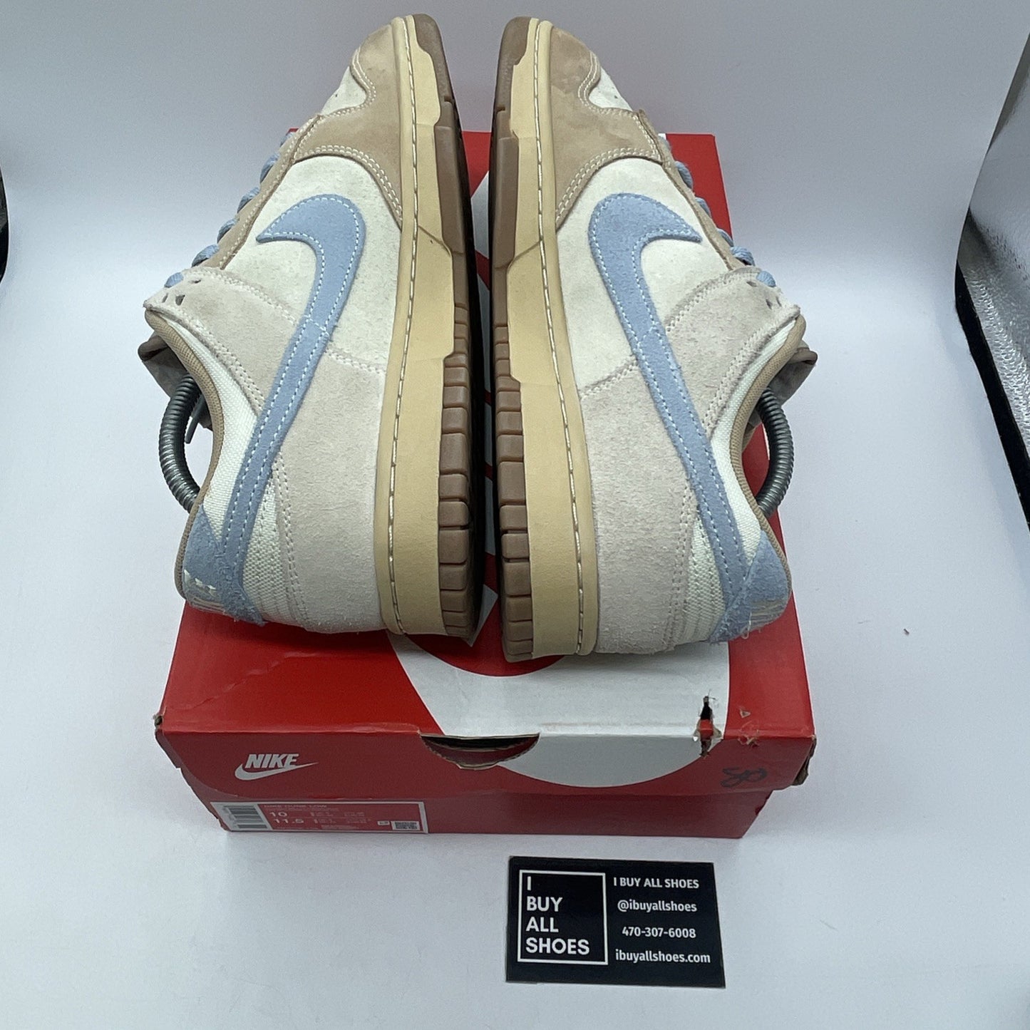 Size 10 - Nike Dunk Low Sanddrift Armory Blue Brown Suede (HF0106-100)