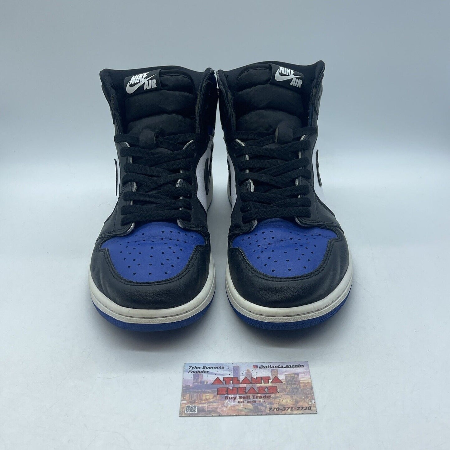 Size 10.5 - Jordan 1 Retro OG High Royal Toe Blue White Leather (555088-041)