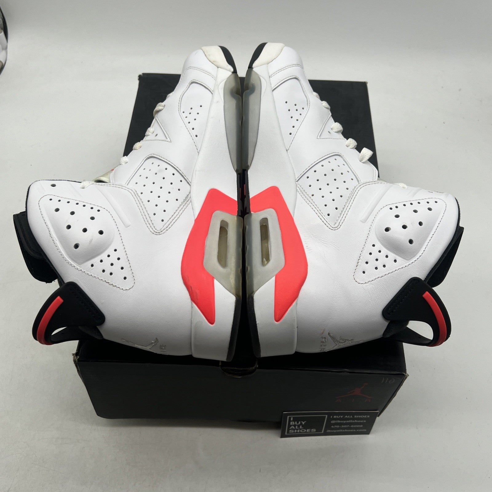 Size 11.5 - Air Jordan 6 Retro 2014 White Infrared (384664-123)