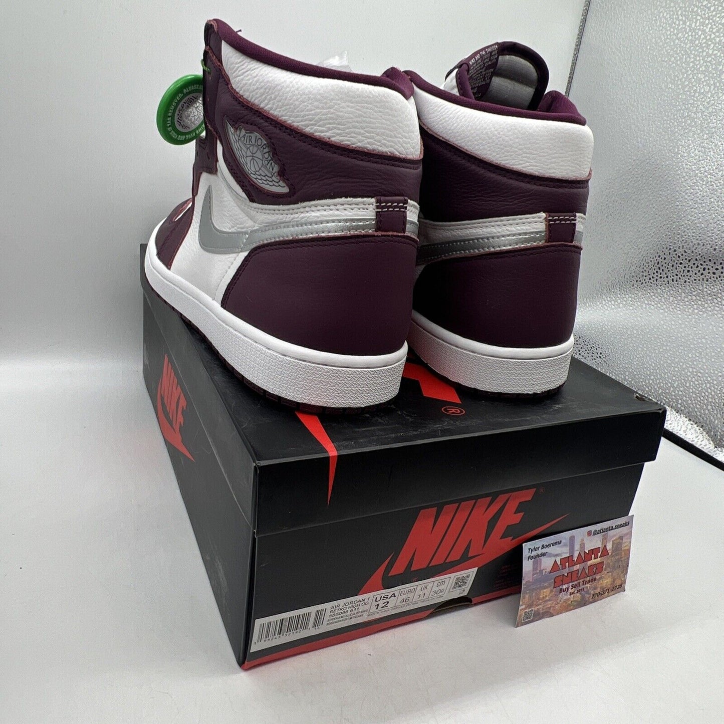 Size 12 - Jordan 1 Retro High OG Bordeaux Brand New Og All