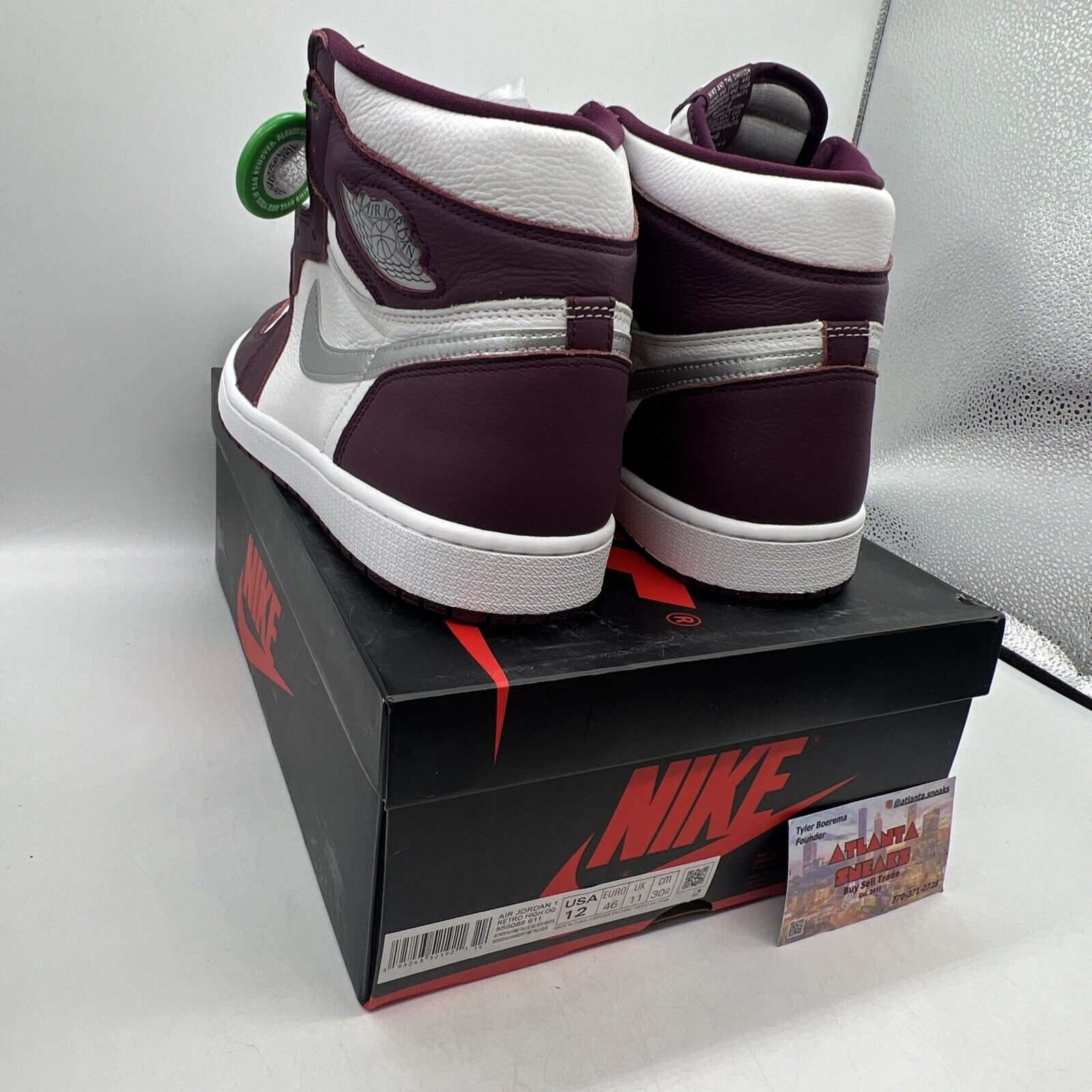 Size 12 - Jordan 1 Retro High OG Bordeaux Brand New Og All