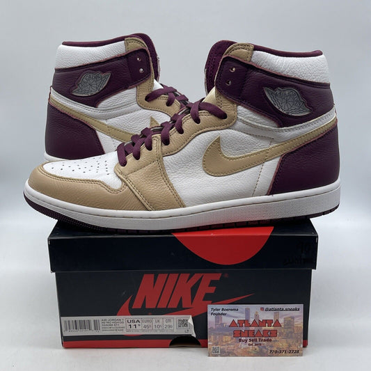 Size 11.5 - Jordan 1 Retro High OG Bordeaux Purple Brown Custom* (555088-611)