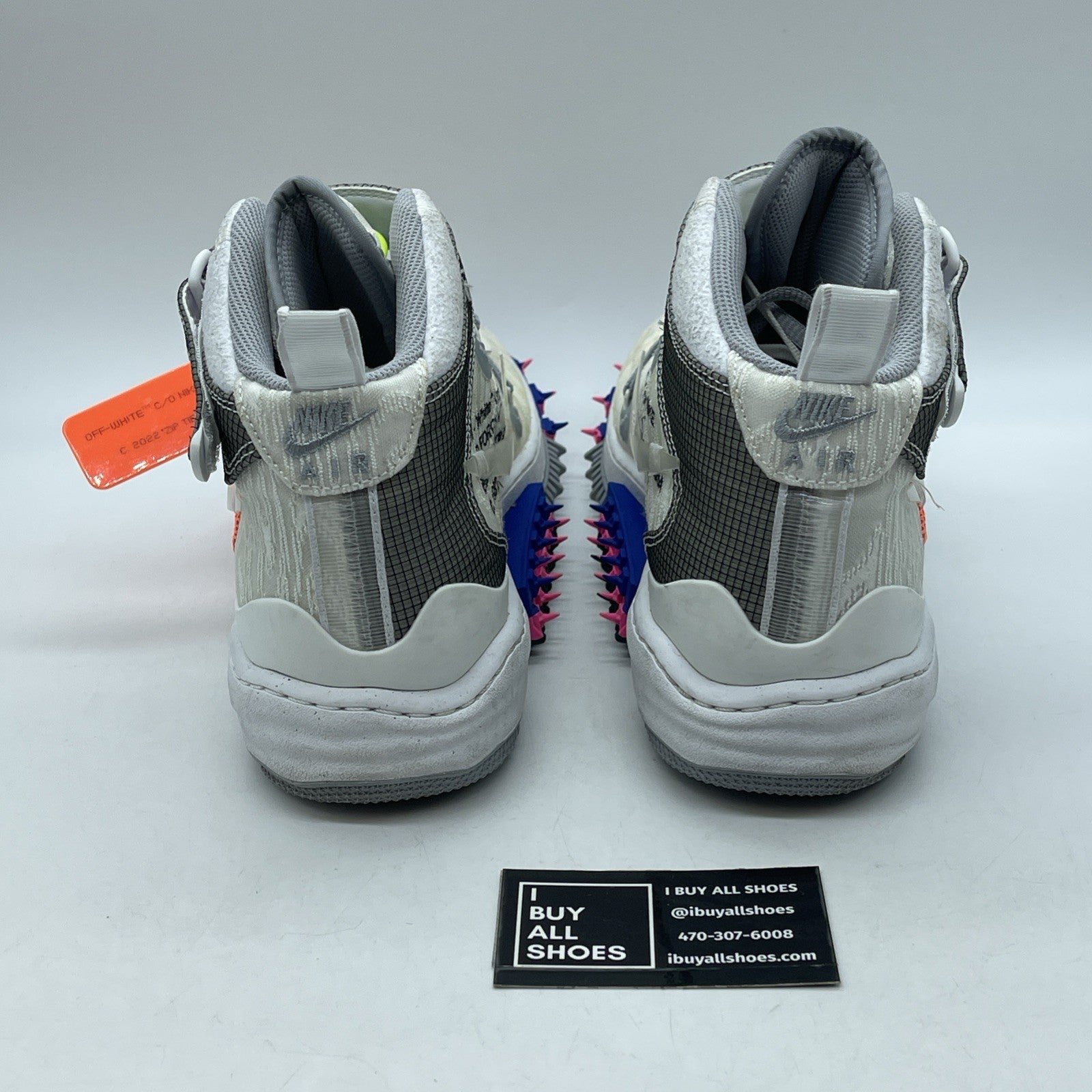 Size 11.5 - Nike Air Force 1 x Off-White White Grey Blue Suede (DO6290-100)