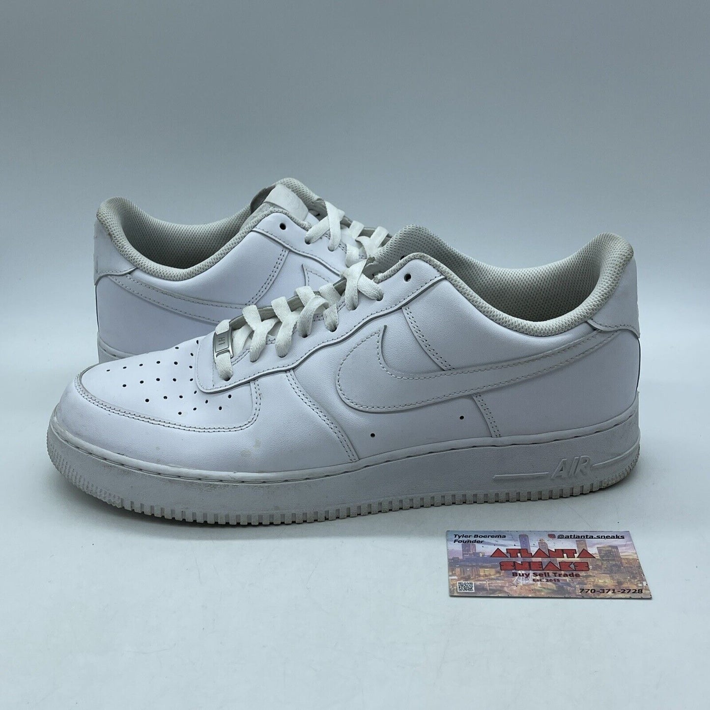 Size 13 - Nike Air Force 1 Low '07 White Leather (315122-111)