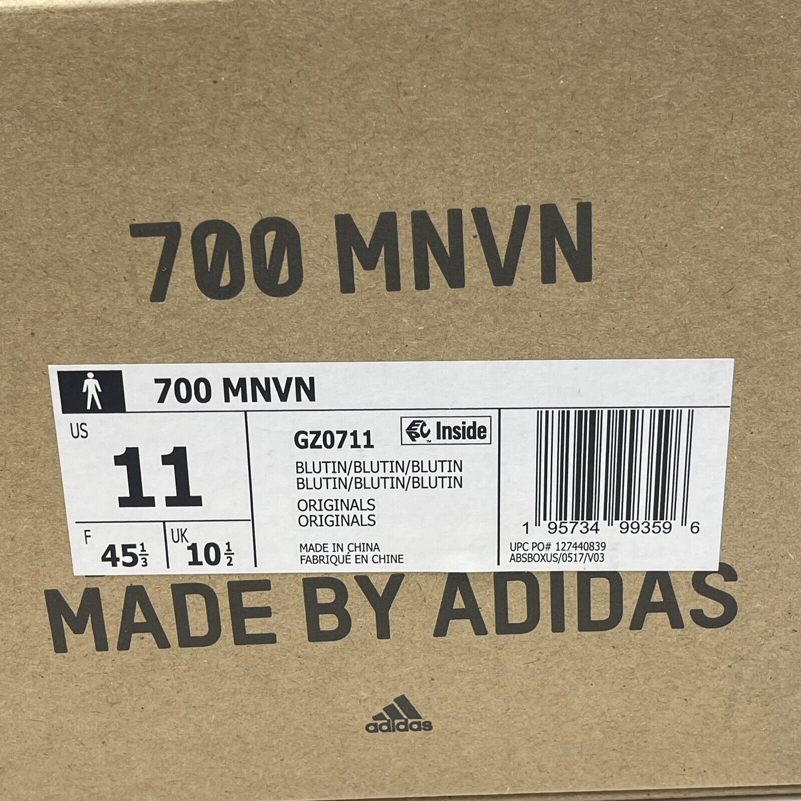 Size 11 - adidas Yeezy Boost 700 MNVN Blue Tint Black Suede (GZ0711)