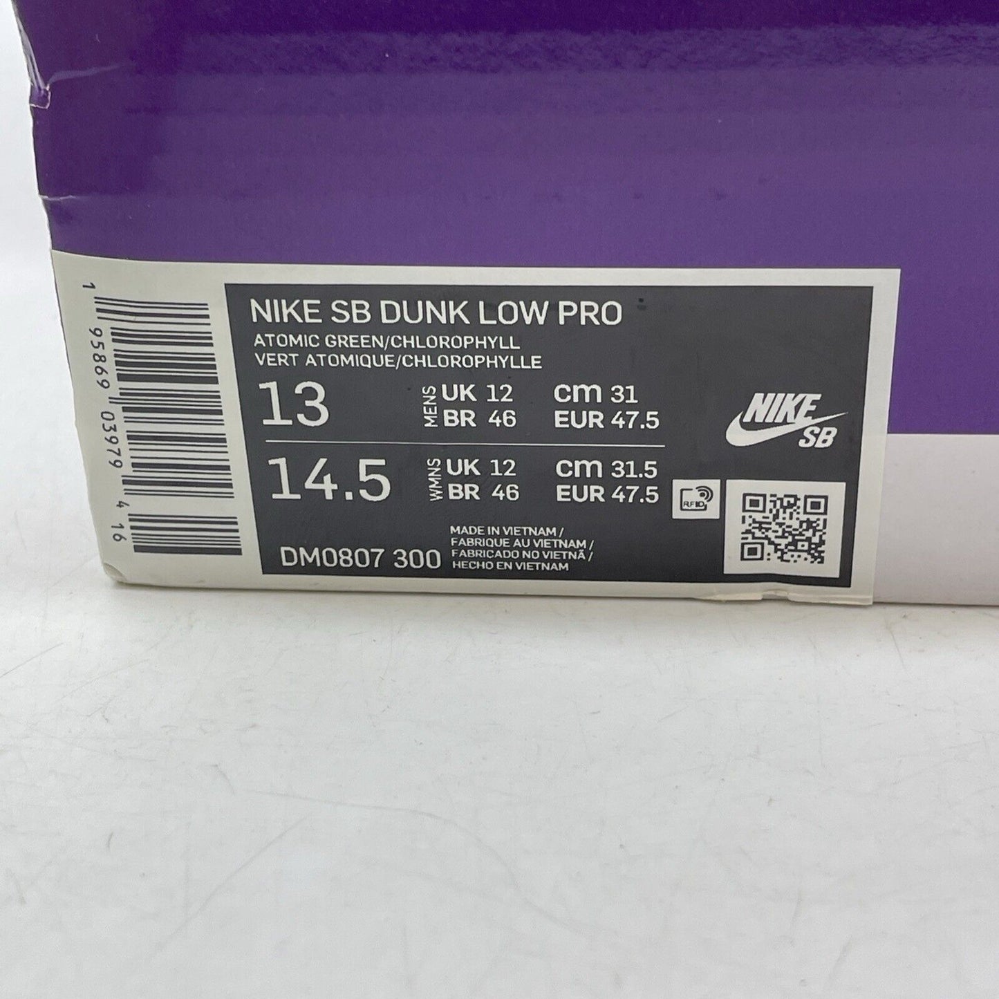 Size 13 - Nike Dunk Pro SB Low Fruity Pack - Green Apple