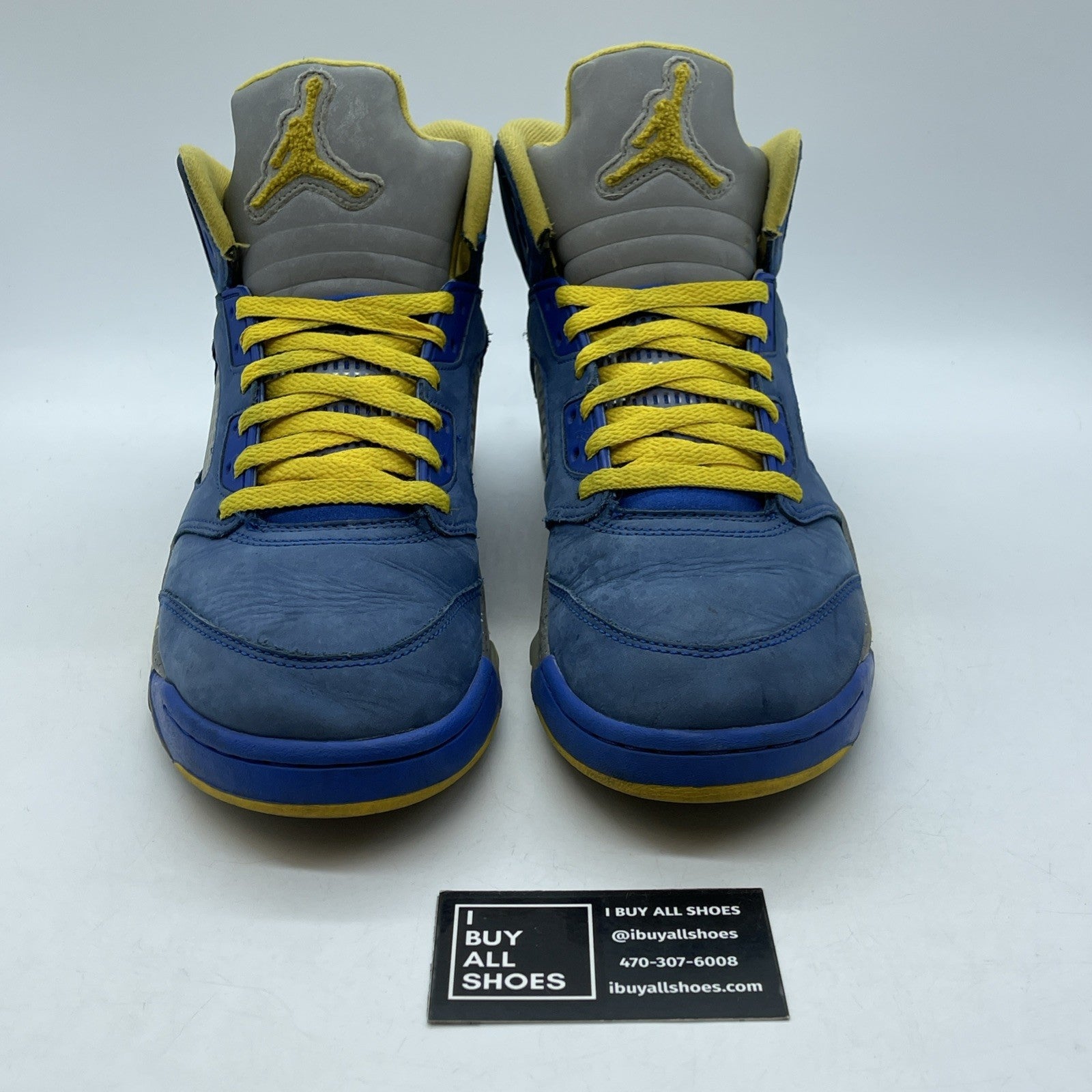 Size 11 - Air Jordan 5 Retro Laney Blue Black Yellow Suede (CD2720-400)