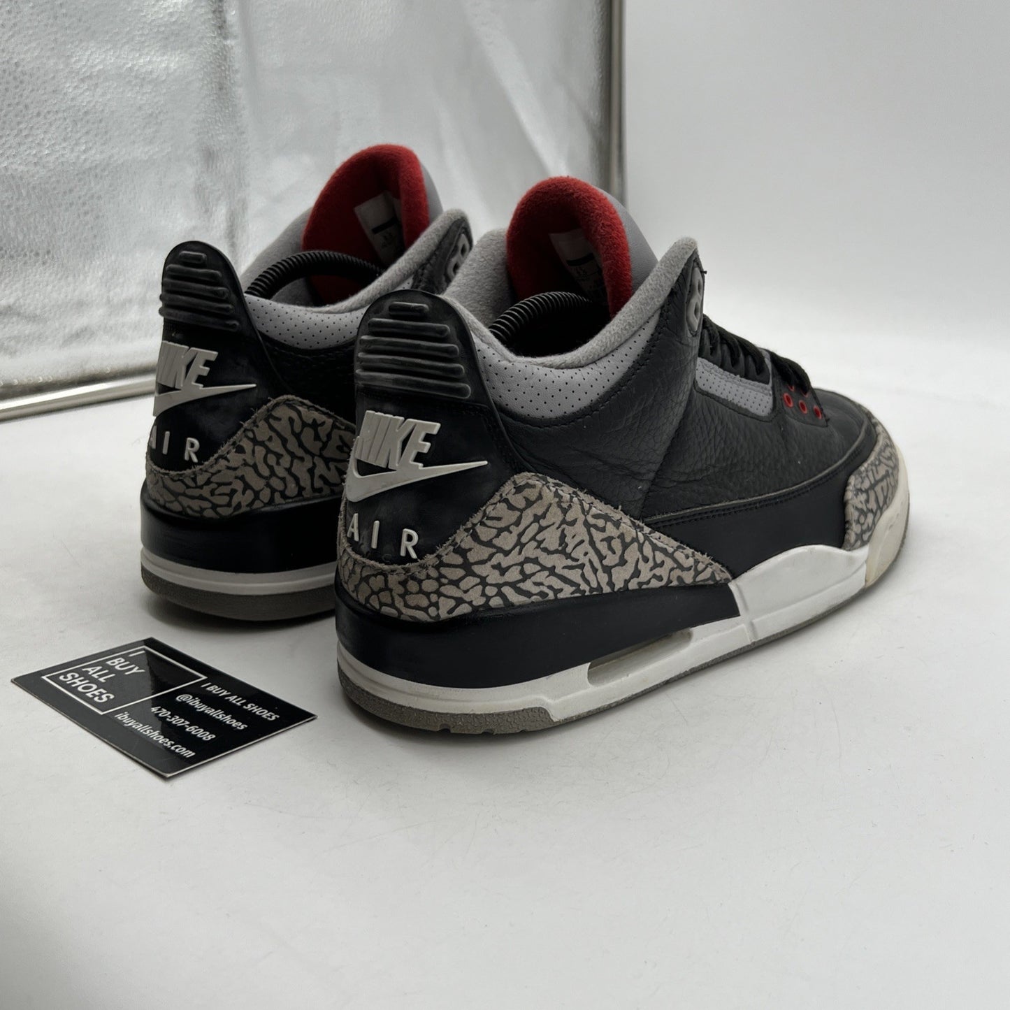 Size 9.5 - Air Jordan 3 Retro OG Mid Black Cement (854262-001)