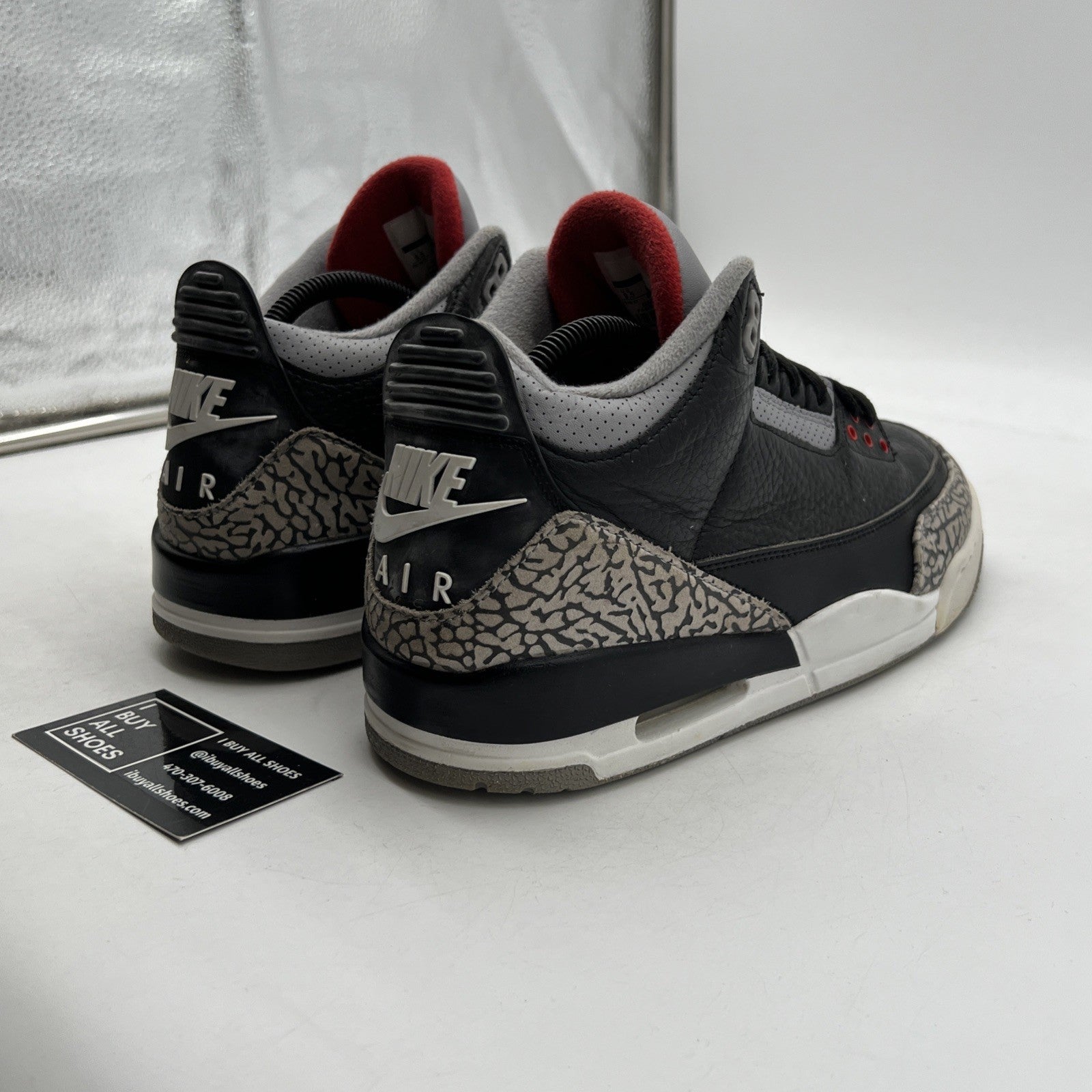 Size 9.5 - Air Jordan 3 Retro OG Mid Black Cement (854262-001)