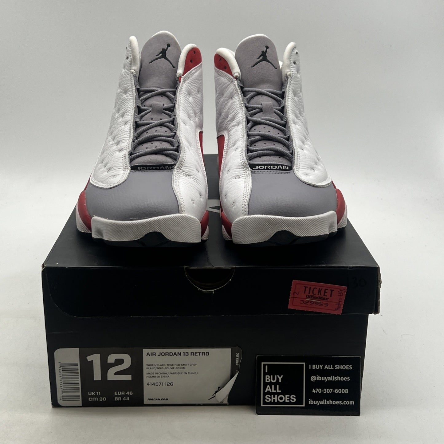 Size 12 - Air Jordan 13 Retro 2014 Grey Toe (414571-126)