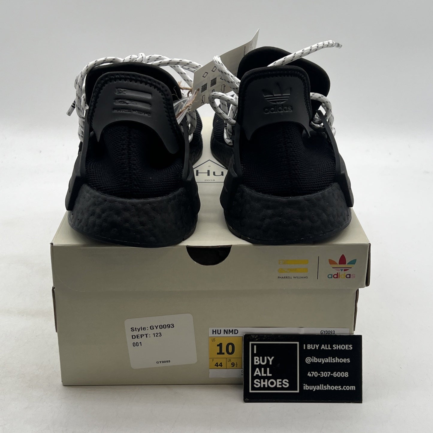 Size 10 - adidas Pharrell x NMD Human Race Black (GY0093)