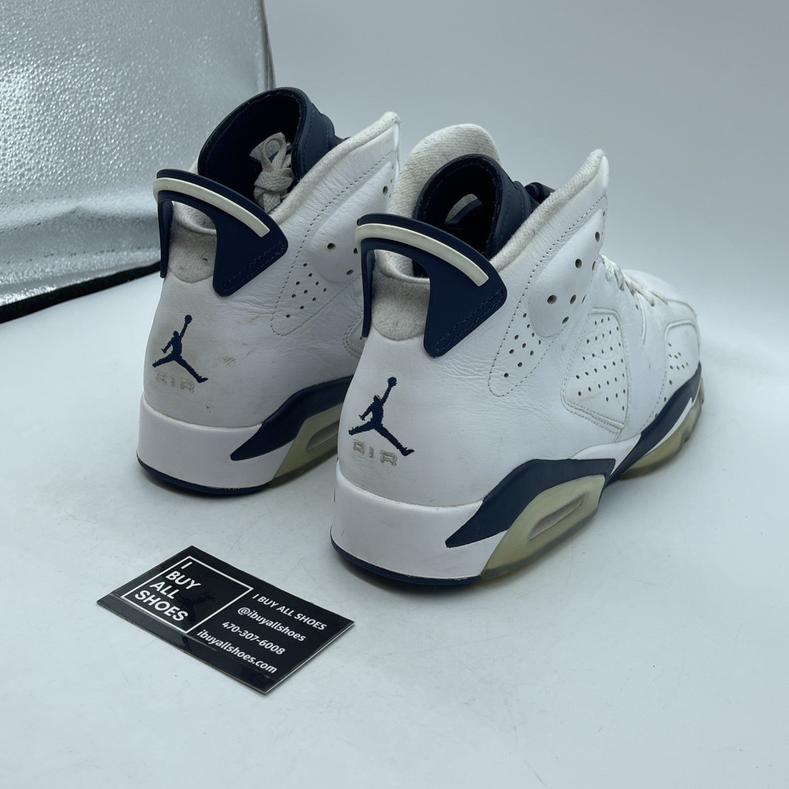 Size 11.5 - Jordan 6 Retro Midnight Navy White Leather (CT8529-141)