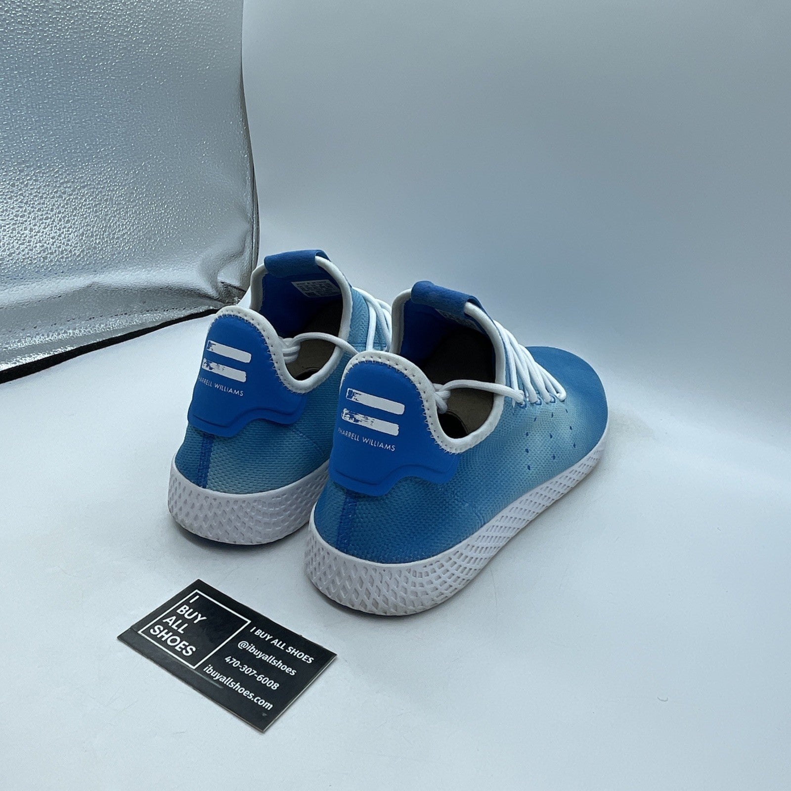 Size 14 - adidas Pharrell x Tennis Hu Holi Bright Blue (DA9618)