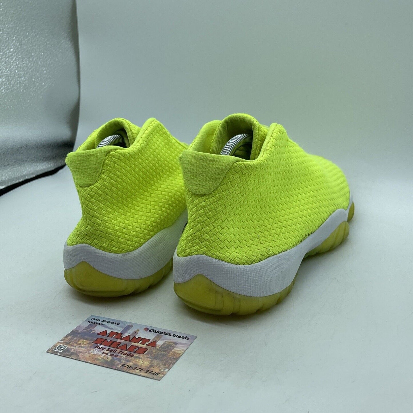 Size 9.5 - Air Jordan Future Volt Neon Yellow Suede White (656503-720)