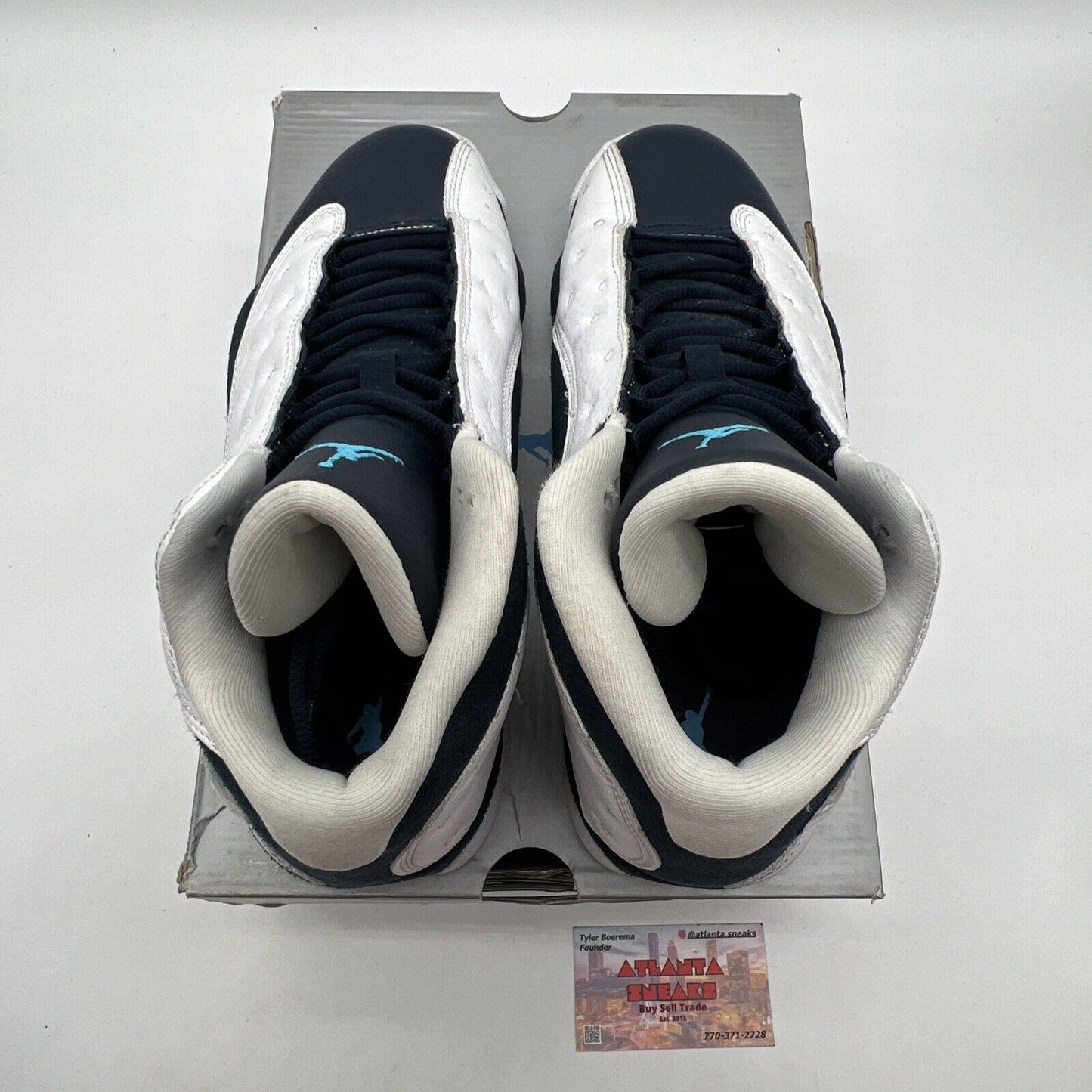 Size 9 - Jordan 13 Retro Obsidian White Navy Blue Leather (415571-144)