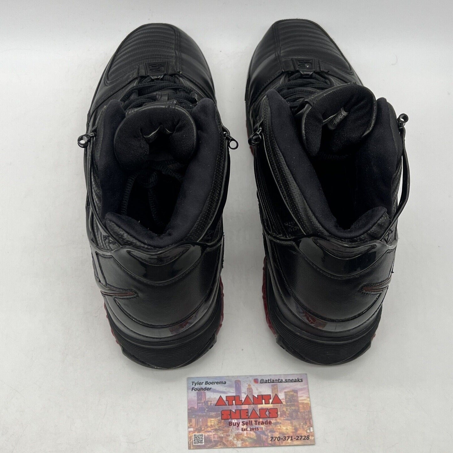 Size 12 - Nike Zoom LeBron 3 Black Crimson Leather (312147-004)